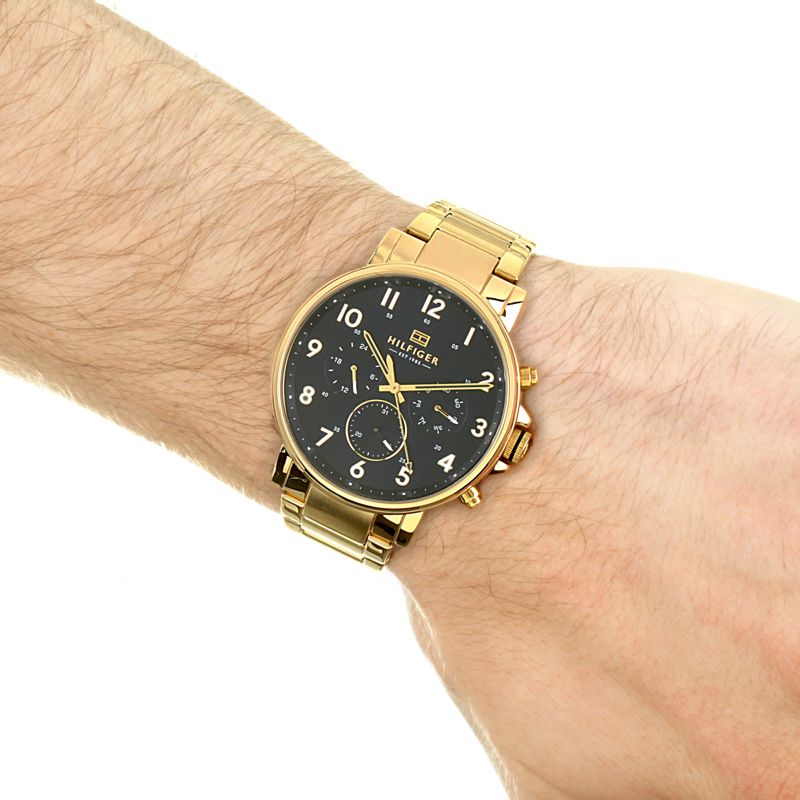 TOMMY HILFIGER MEN'S WATCH 1710384 GOLD BRACELET CHRONO