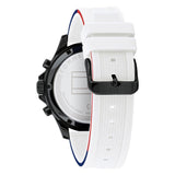 TOMMY HILFIGER MEN'S WATCH 1791723 WHITE SILICONE CHRONOGRAPH