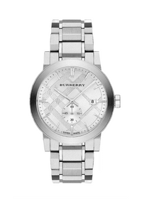 Burberry BU9900 Men's Chronograph The City Silver 42mm Watch