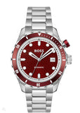 BOSS BOSSMATIC 42mm Men's Hybrid Automatic Watch | Red Dial | Stainless Steel Bracelet | 1514179