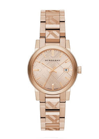 Burberry BU9146 Ladies The City Engraved Check Watch