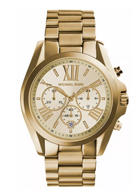 Michael Kors MK5605 Womens Gold Stainless Steel Chrono Watch
