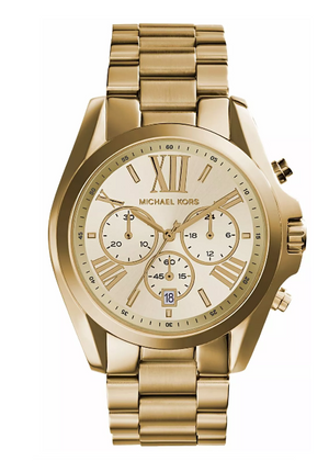 Michael Kors MK5605 Womens Gold Stainless Steel Chrono Watch