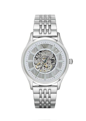 Emporio Armani AR1945 Mens watch Stainless Steel Automatic Skeleton
