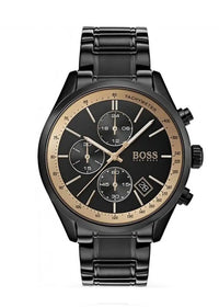 HUGO BOSS MEN'S WATCH 1513578 GRAND PRIX BLACK CHRONOGRAPH