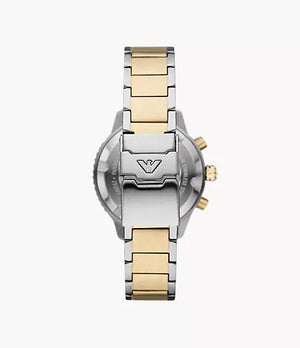 Emporio Armani AR11361 Chronograph Two Tone Stainless Steel Watch