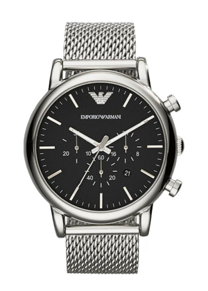 Emporio Armani AR1808 46mm Classic Chronograph Black Dial Men's Watch