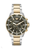 Emporio Armani AR11361 Chronograph Two Tone Stainless Steel Watch