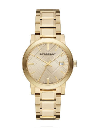 Burberry Ladies Watch The City Yellow Gold BU9033