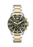 Emporio Armani AR11361 Chronograph Two Tone Stainless Steel Watch