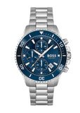 HUGO BOSS ADMIRAL MEN'S WATCH 1513907 BLUE SILVER STAINLESS STEEL