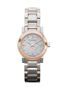 BURBERRY LADIES WATCH BU9214 THE CITY DIAMONDS ROSE GOLD
