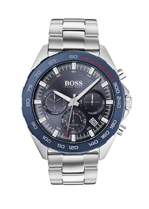 HUGO BOSS MEN'S WATCH 1513665 INTENSITY BLUE & SILVER CHRONOGRAPH