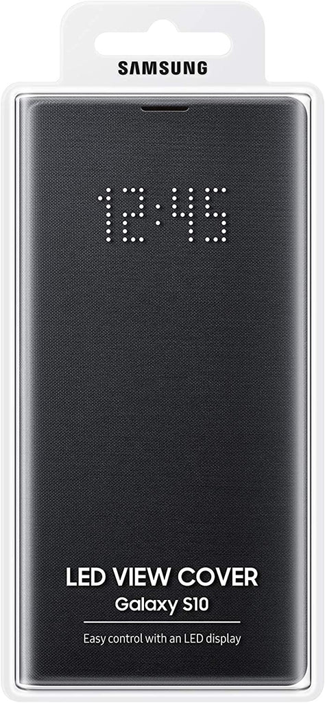 SAMSUNG Official Galaxy S10 LED View Cover Case - Black (EF-NG973PBEGWW)
