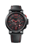 HUGO BOSS MENS WATCH 1512597 CHRONOGRAPH BLACK WITH RED