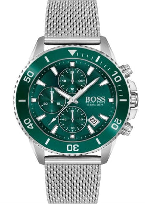 HUGO BOSS MEN'S WATCH 1513905 GREEN ADMIRAL CHRONOGRAPH