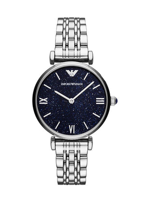 LADIES DARK BLUE STAINLESS STEEL EMPORIO ARMANI WATCH AR11091