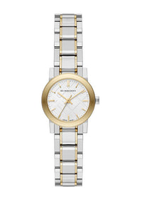 LADIES SILVER DIAL TWO TONE STAINLESS STEEL BURBERRY WATCH BU9217