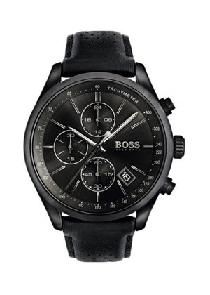 HUGO BOSS MEN'S WATCH 1513474 BLACK GRAND PRIX CHRONO