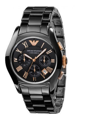 Emporio Armani Men's Watch AR1410 Chronograph black ceramic bracelet