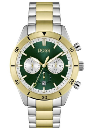 HUGO BOSS MEN’S WATCH 1513872 CHRONOGRAPH GREEN