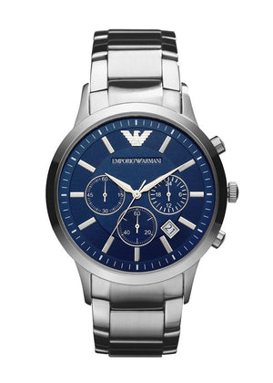 EMPORIO ARMANI AR2448 MEN'S WATCH CHRONOGRAPH BLUE DIAL