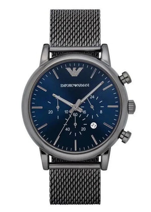 EMPORIO ARMANI AR1979 GUNMETAL GREY CHRONOGRAPH MENS WATCH
