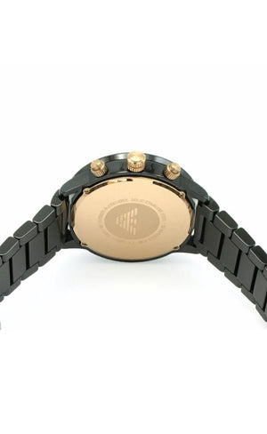 EMPORIO ARMANI MENS WATCH AR70002 BLACK ROSE MARIO CERAMIC