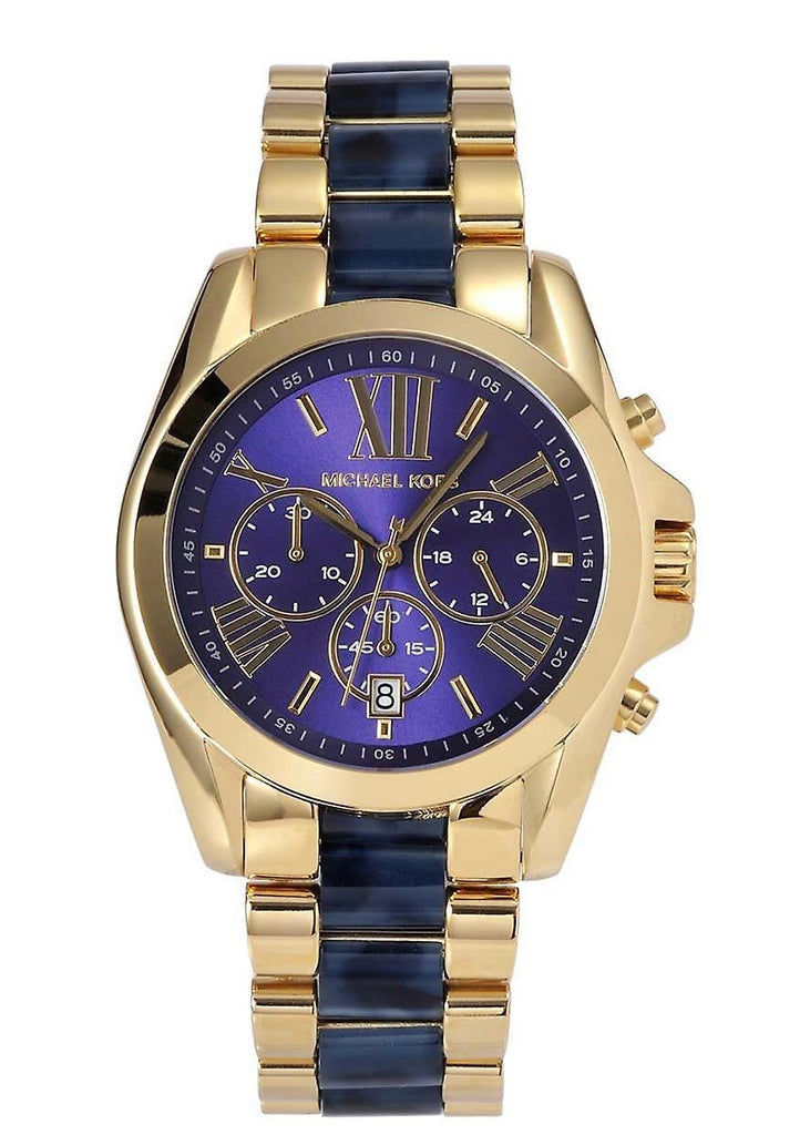 Michael Kors Bradshaw Gold-Tone Blue Dial Ladies Watch MK6268