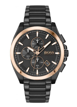NEW HUGO BOSS MENS WATCH 1513885 GRANDMASTER BLACK TONE
